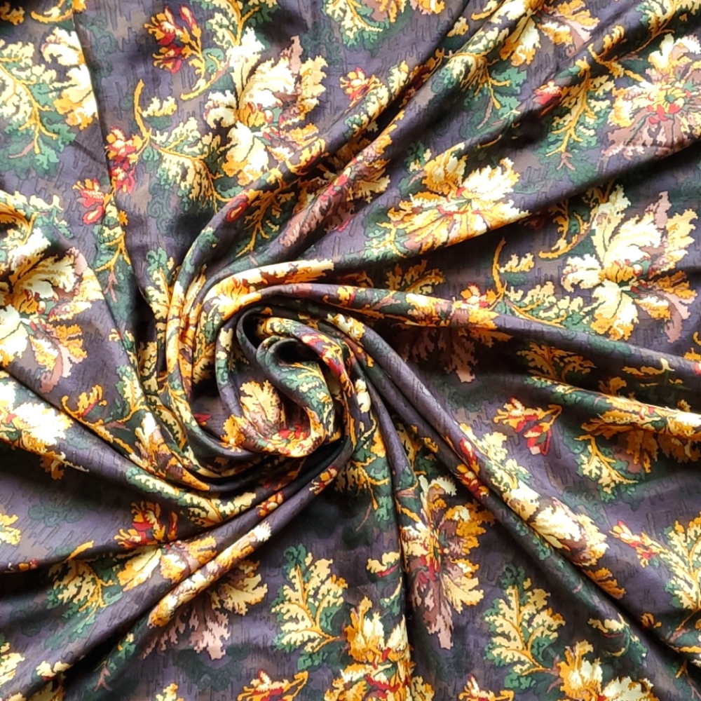 Floral Silk scarf Harvé Benard 35x35"